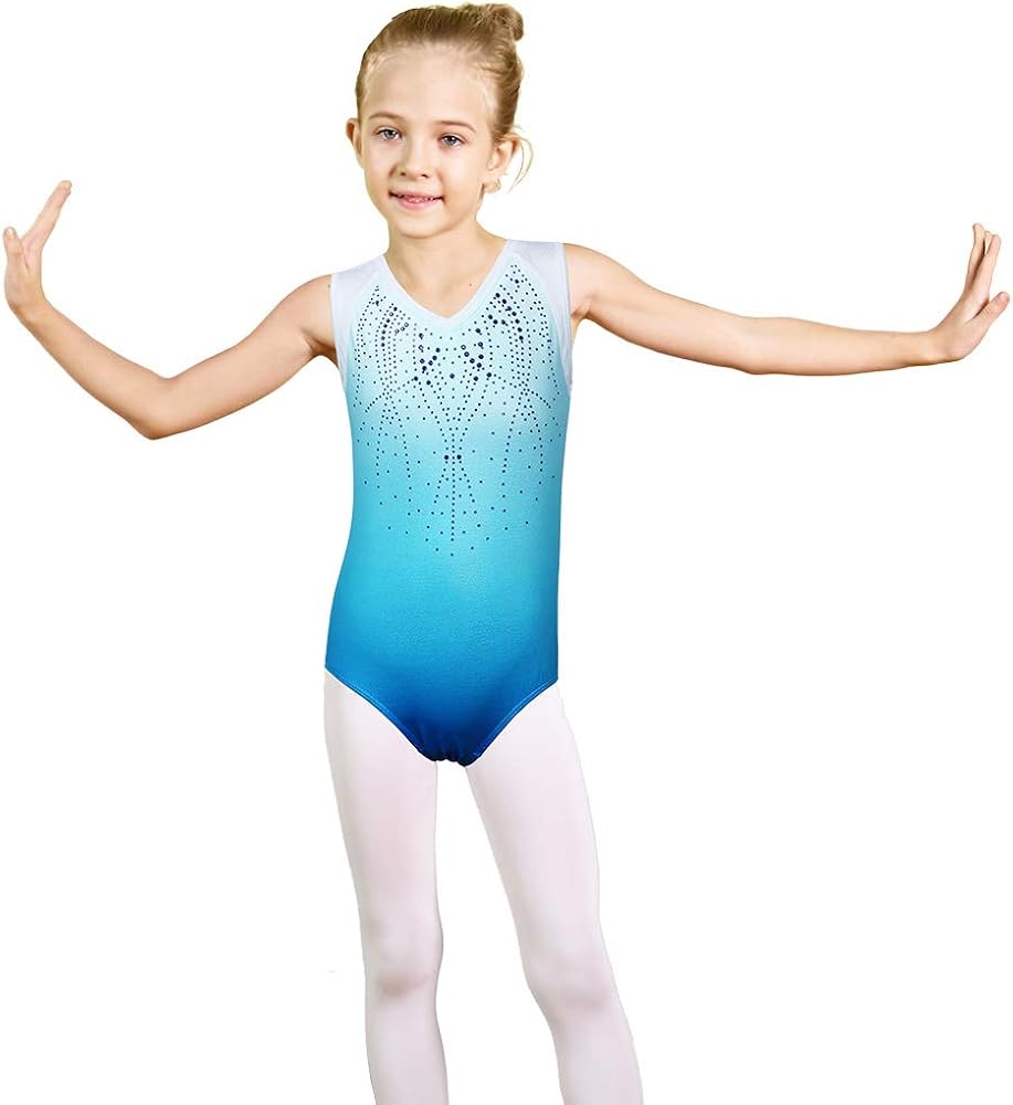 BAOHULU Girls Gymnastics Leotards One-Piece 3-14 Years Practice Outfit: Clothing