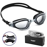 Pulabecs Swimming Goggles With Anti Fog UV Clear Lenses Racing Swim Glasses For Man And Women