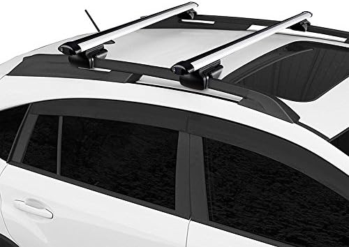 LeeMas Inc 1 Pair Universal 48" Car Top Luggage Cross Bar Roof Rack Roof Top Cargo Carrier SUV Aluminum Anti-Theft Locking Aluminum Direct Clamp-on