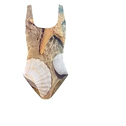Women's Swimsuits - Starfish and Seashell On The