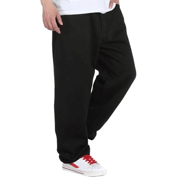 QBO Men's Baggy Washed Denim Jeans - Hip Hop Loose Fit Black Jeans, Size 36 - View #8