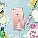 Case Compatible with iPhone6s Case, iPhone 6 Case Soft TPU Art Pattern Case for iPhone 6/6S (Rabbit and Carrot Clear Design) (34)
