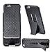iPhone 6 Plus with Holster, WizGear Shell Holster Combo Case for Apple iPhone 6 Plus 5.5 Inch Screen with Kick-Stand & Belt Clip - Black (for iPhone 6 Plus ONLY)
