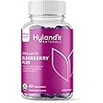 Hyland's Organic Elderberry Plus Gummies, Organic Black Elderberry with ZINC and Vitamin C, Immune Support Supplement for Adults, 60 Vegan Gummies (30 Days)