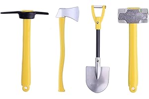 HOBBYPARK Metal Mini Shovel & Hammer & Axe & Pickaxe with Plastic Organizer Plate Decoration Accessories for 1/10 Scale RC Crawler Car Traxxas TRX4 Axial SCX10 ii Redcat Gen7 Gen8