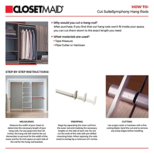 ClosetMaid SuiteSymphony Wood Closet Organizer Kit with Tower, 3 Hang