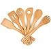 Bamber 6 Pieces Wooden Spoons for Cooking Wood Kitchen Utensil Set