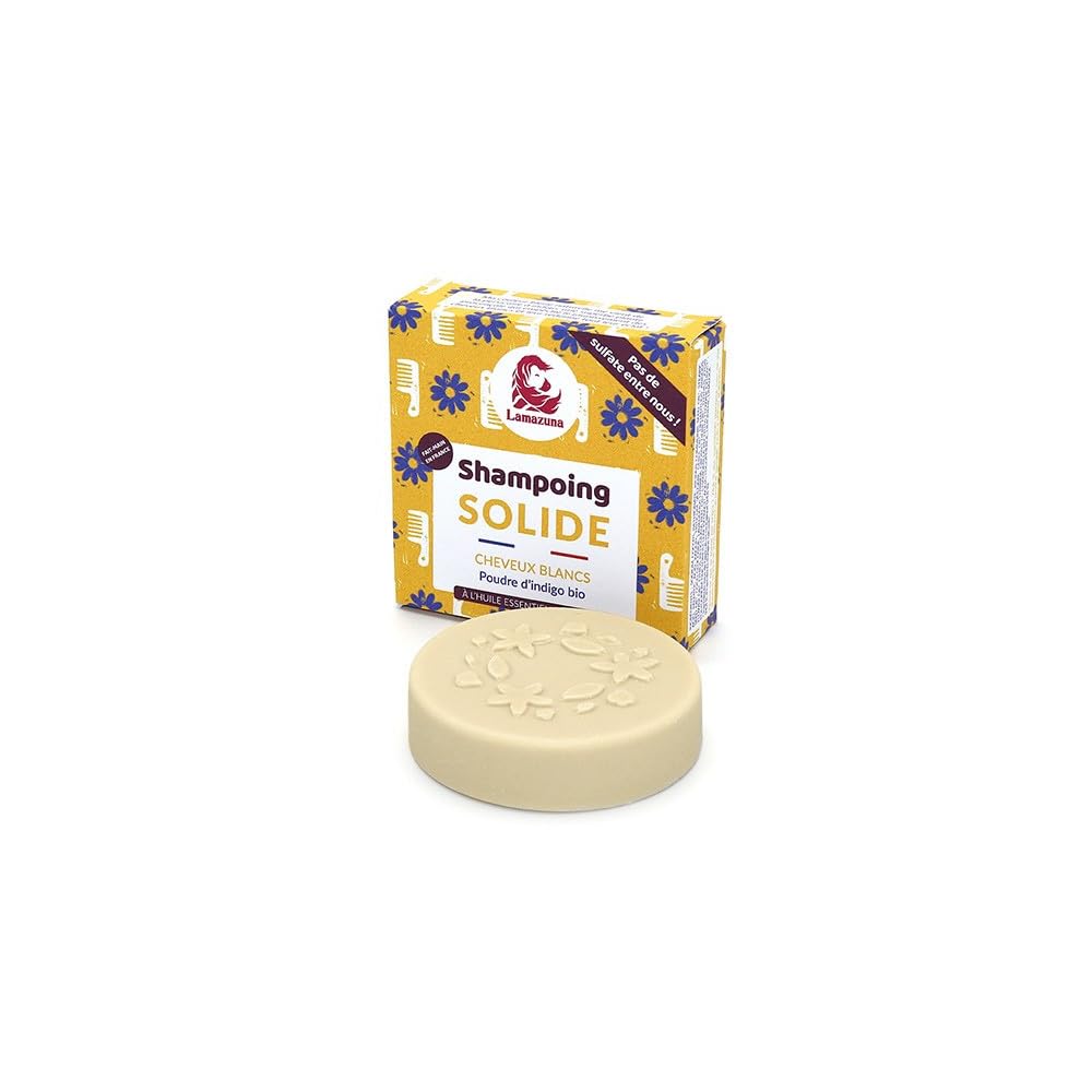 Shampoing Solid Pour Cheveux Blancs, Indigo and Chamomile, 70 ml