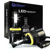 LED Headlight Bulbs All-in-One Conversion Kit - H11 (H8, H9) 2Pcs 8000Lm 6000K Cool White with Super Bright - 2 Year Warranty (H11(H8,H9))