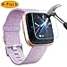 NANW [4-Pack] Screen Protector Compatible with Fitbit Versa / Versa Lite Edition Smartwatch (Not for Versa 2), Tempered Glass Waterproof Screen Glass Cover Protector (Anti-Scratch/No-Bubble/Ultra Clear) primary