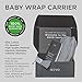 Soft Baby Wrap Sling Carriers – 100% Natural Cotton Safe for Newborn – Styles Infant Blankets – Perfect for Shower Gift - Color Grey