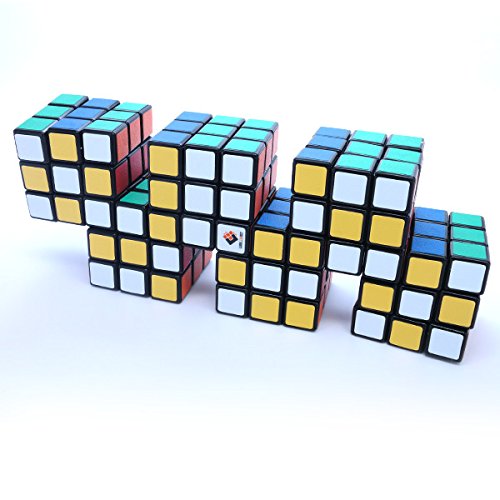 CubeTwist Siamese 6 - 3x3x3 Black Sextuple Conjoint Puzzle Cube Twisty Puzzle 3x3