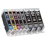 LxTek Compatible Ink Cartridge Set For Canon PGI-270XL 270XL 270 XL CLI-271XL 271XL (3 PGBK|1 Cyan|1 Magenta|1 Yellow|1 Gray |1 Black) 8 Pack For Canon PIXMA MG5720 MG7720 MG6821 MG6820 MG6822 MG5721