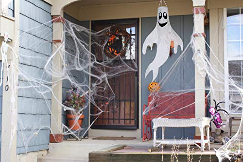 Halloween Ghost Windsocks Flag,Cute Outdoor Hanging Halloween Friendly Ghost Decorations for Front Yard Patio Lawn Garden Party Decor,Includes Swival Hanging Clip (18 INCH)...