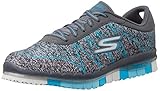 Skechers Performance Women's Go Flex - Ability Walking Shoe, Charcoal/Turquoise, 8 M US