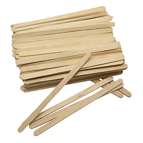 SelfTek 100Pcs Wooden Wax Applicator Spatulas Sticks Hair Removal Stick