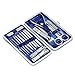 18PCS Manicure Set Professional Stainless Steel Pedicure Kit Nail Clipper Travel Scissors Grooming Kit with Leather Travel Case 18 in 1 by iWingate(Blue)