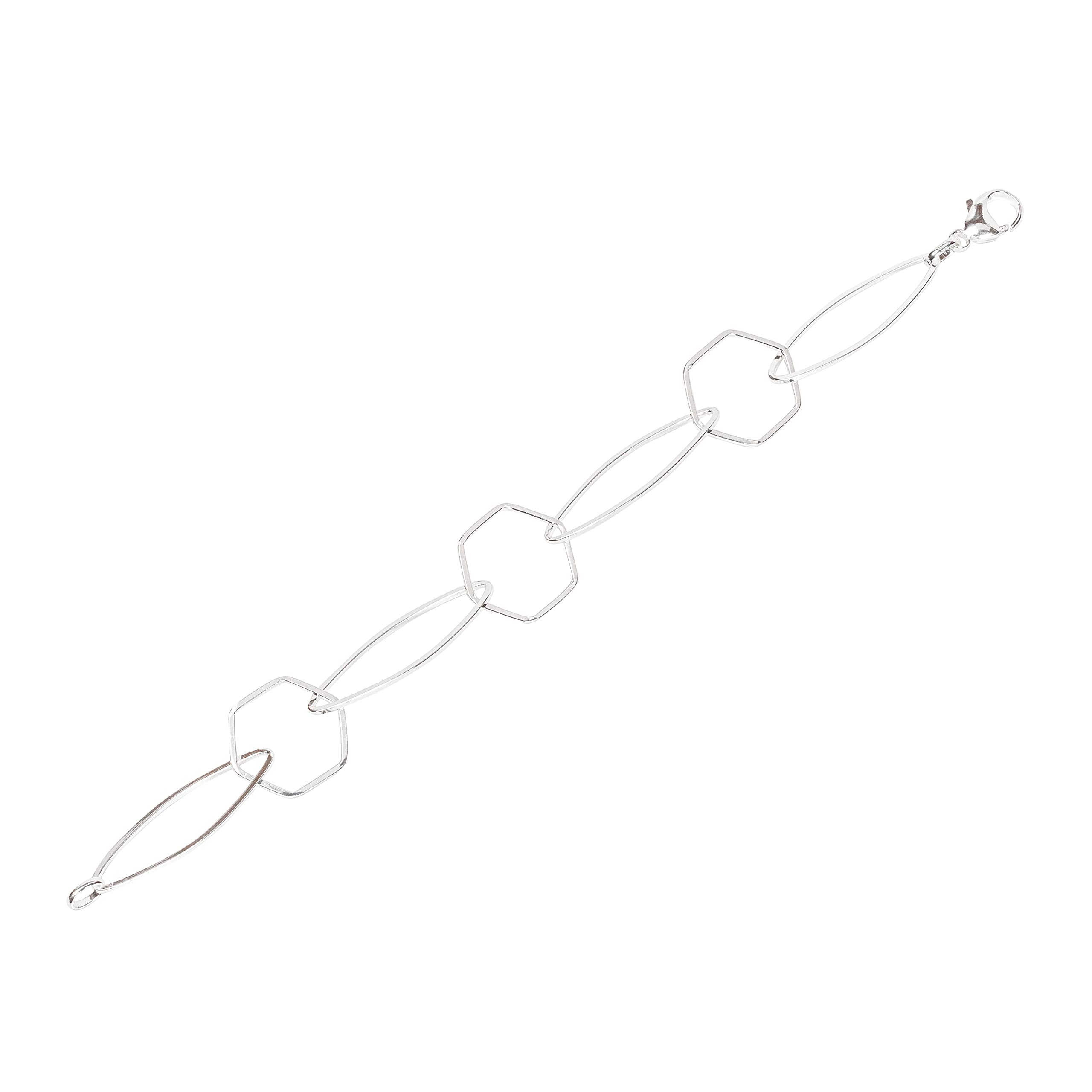 NKlaus bracelet 925 Sterling Silver 22cm Luna chain ladies designer bracelet exquisite 12842