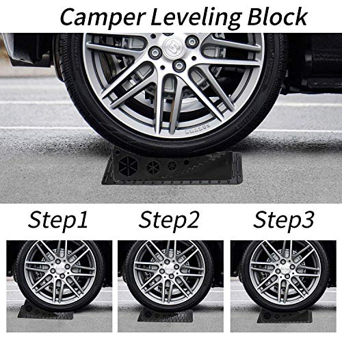 Homeon Wheels Camper Leveler RV Leveling Blocks Work for Camper