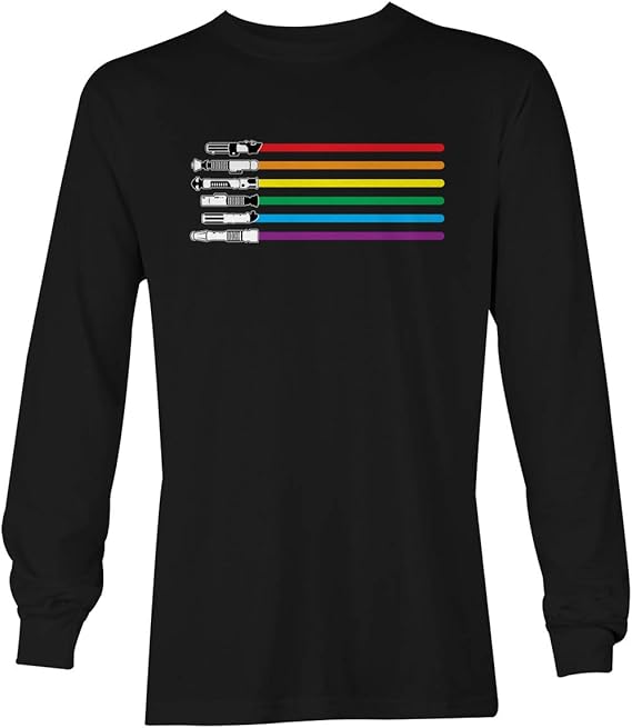 rainbow lightsaber shirt