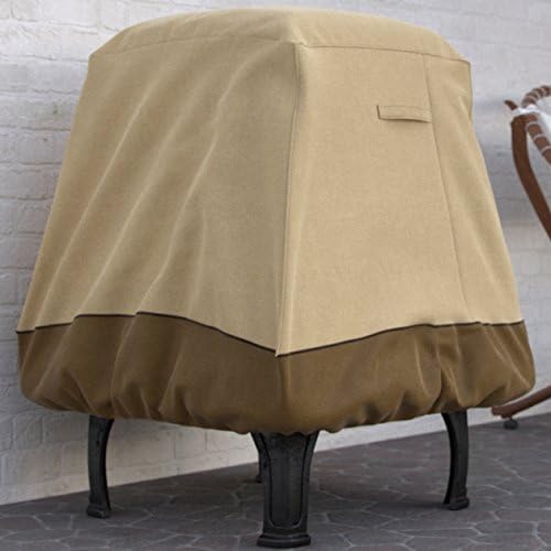 Dura Covers Fade Proof Two Tone 35" Heavy Duty Square Chimney Fire Pit or LP Propane Gas Firepit Fire Bowl Table Cover - Durable and Water Resistant Firepit Cover, X-Large