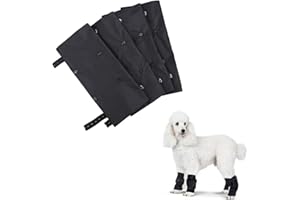 TINKARE Waterproof Dog Leg Snoods Dog Leggings Sleeves Protector Leg Wraps Dogs Leg Pom Covering for Poodles Afghan Hound Long Haired Dogs on Rainy or Snowy Days Dog Raincaot