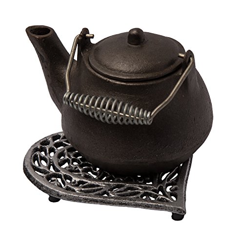 image for Cast Iron Heart Trivet | Decorative Cast Iron Trivet For Kitchen Or Di