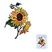 MUNAN Embroidered Patches Sunflower Patche Iron On Sewing Badge Applique for Clothes Jacket Jeans Cap