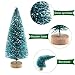 KUUQA 66Pcs Mini Christmas Trees - Bottle Brush, Sisal Snow Pine, Architecture Trees for Winter Snow Ornaments, Christmas Decorations, Diorama Models - Small Size