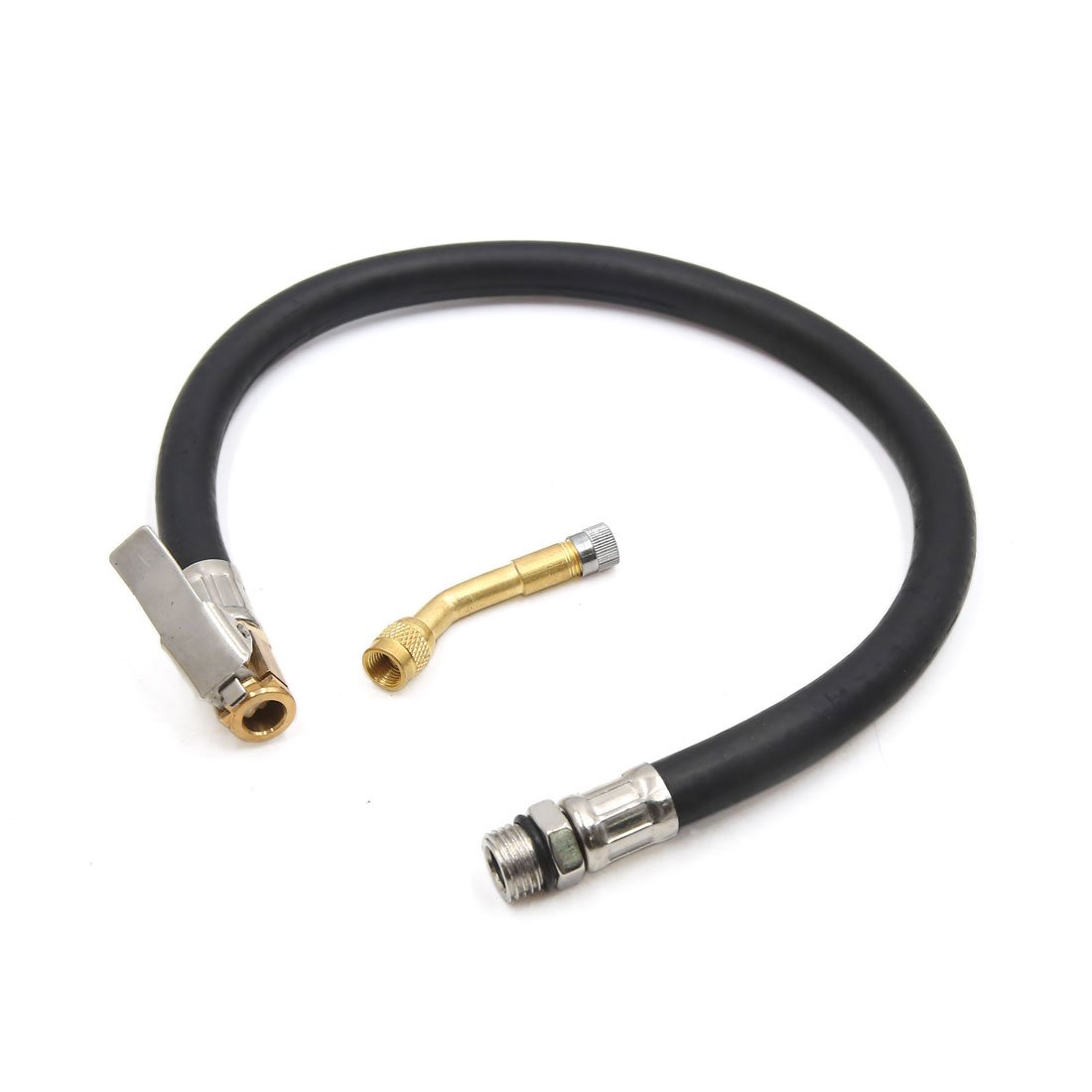 sourcing map 45cm Auto Car Air Tire Inflator Hose w 135 Degree Valve Extension