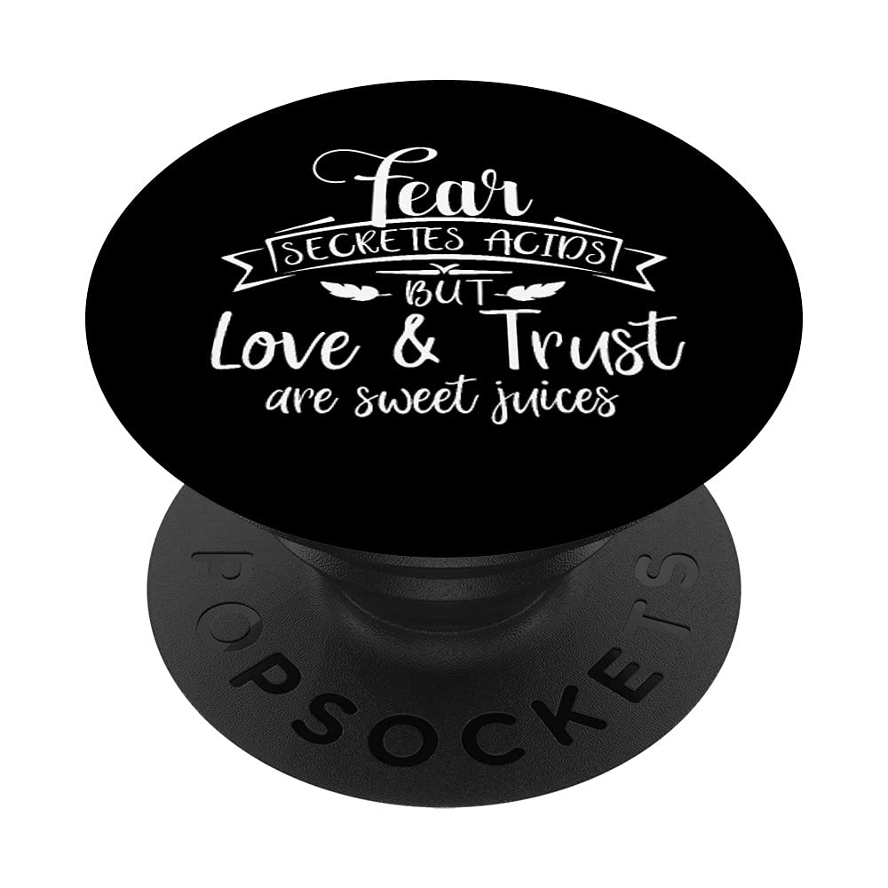 Fear Secretes Acids Funny Fruit Juice Mimosa Lover Tee PopSockets Swappable PopGrip