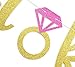Last Fling Before The Ring Gold Glitter Banner-Bachelorette Party Banner
