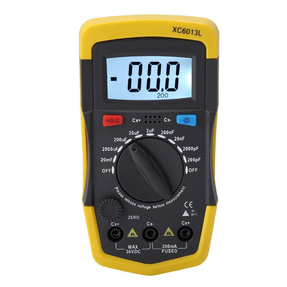 Capacitance Meter,LCD Digital Capacitance Meter Capacitor Tester mF uF