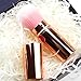 Retractable Kabuki Make Up Brush, Blush Brush Cosmetics with Premium Quality Synthetic Dense Bristles for Girls Gifts (rose gold)