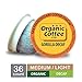The Organic Coffee Co. Compostable Coffee Pods - Gorilla Decaf (36 Ct) K Cup Compatible including Keurig 2.0, Medium Roast, Swiss Water Processed, USDA Organic