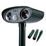 Ultrasonic Animal Chaser Repeller Cat Dog Fox Deterrent Repellent Outdoor Garden Pest Repeller Solar panel Mosquito Killer with PIR Sensor