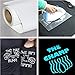 VVEEWUU 10 Inches x 5 Feet Glossy Adhesive Craft HTV Vinyl for T-Shirts Glow in Dark Heat Transfer Vinyl Roll for Heat Press (Blue Glow)