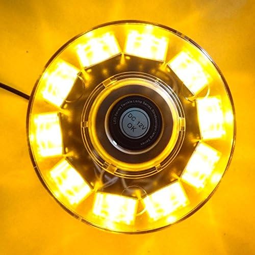 High Quality 10 LED 30W Volunteer Firefighter Emergency Vehicle Magnetic Mount Strobe/Flash Beacon Warning Light (Amber)