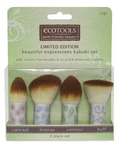 Ecotools make-up kabuki brush set