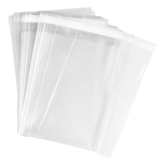 100 Pcs 4 5/8 X 5 3/4 Clear A2+ Card Resealable Cello / Cellophane Bags
