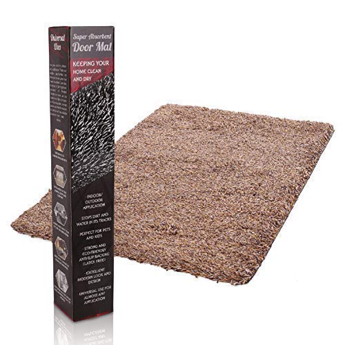 Door Mats Inside | 24"x36" Super Absorbent | Indoor Door Mat | Outdoor Front Entryway Rug | Non Slip - Machine Washable - Perfect for Any Entrance, RV, Home, Office, Kitchen, Patio, Dog Paws (Brown)