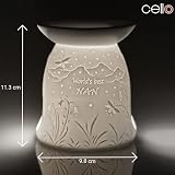 Cello Tealight Wax Melt & Oil Burner Porcelain Gift Nan Burner view 2