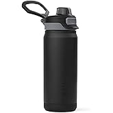 ZULU Powerfill Pro 18oz Kids Stainless Steel Water Bottle with Quick Fill Lid, Triple Wall Vacuum Insulated, Leak Proof Locking Lid, Sip & Chug, Reusable, BPA Free, Dishwasher Safe, Tonal Black