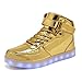 CIOR High Top LED Light Up Shoes 11 Colors Flashing Rechargeable Sneakers For Mens Womens Girls Boys,101B,07,37