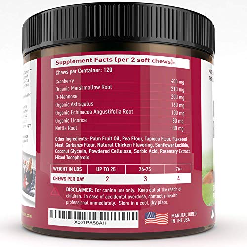 Cranberry Supplement for Dogs 120 Grain Free Dog Treats Cranberry