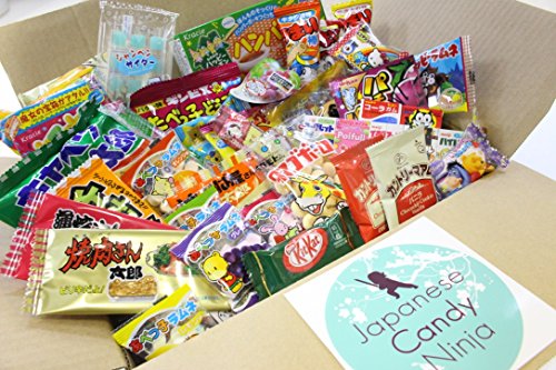 37 Japanese Candy and Snack Okashi Set with original Japanese Candy Ninja sticker - //coolthings.us