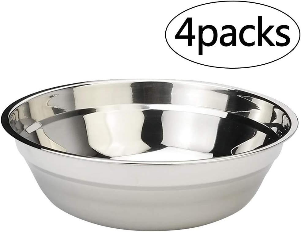 Lesbye Large Food Mixing Bowls Set of 4, Baking Cooking Prep Bowl