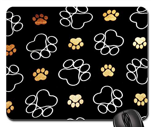 Mouse Pads - Dog Pawprint Tracks Background Pet Puppy Canine