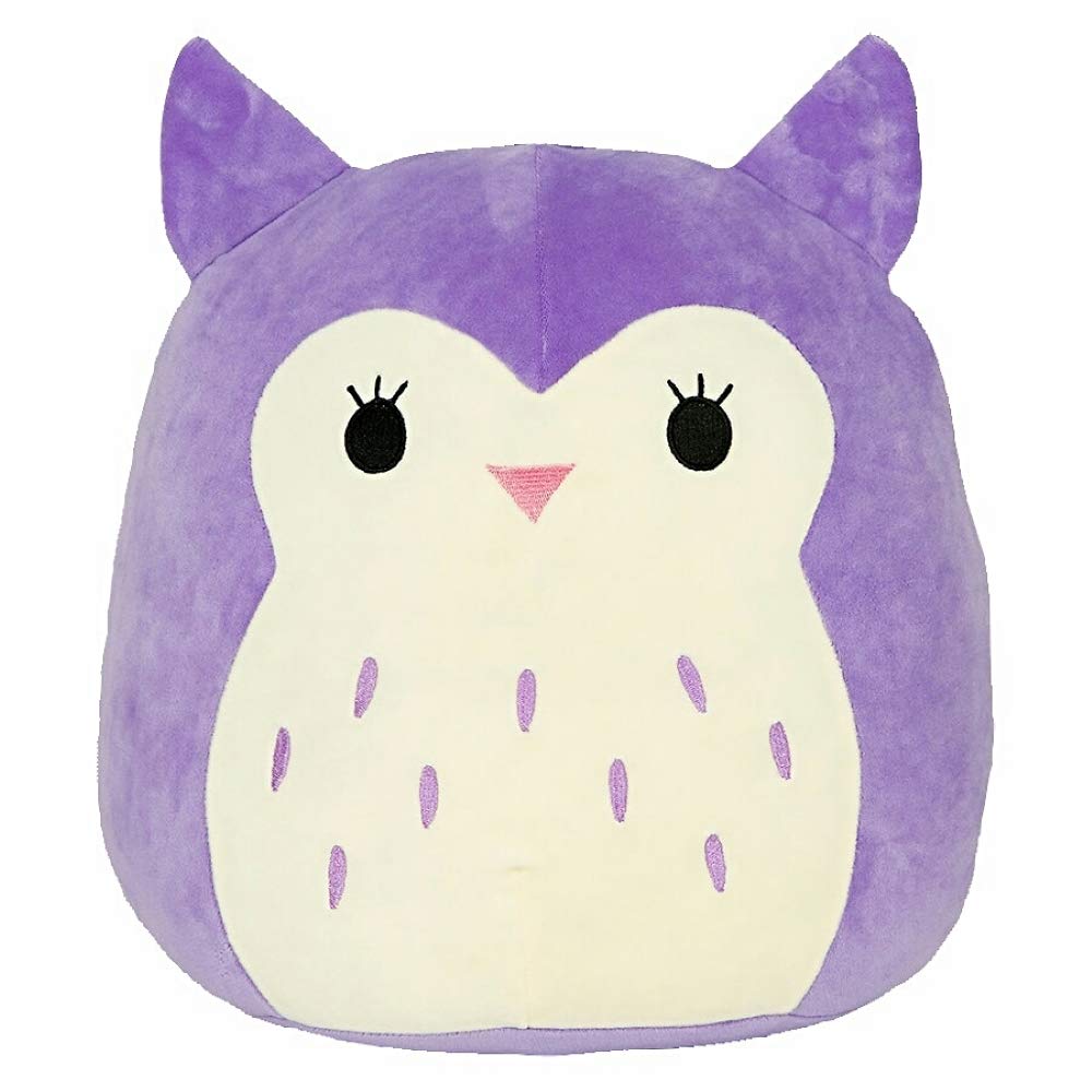 Squishmallow Kellytoy 16" Holly The Purple Owl Super Soft Plush Toy Pillow Animal Pet Pal Buddy (Holly The Purple)