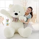 MorisMos 47 inch Big Cute Plush Teddy Bear Huge Plush Animals Teddy Bear for Girl Children Girlfriend Valentine's Day White 1.2M (Toy)